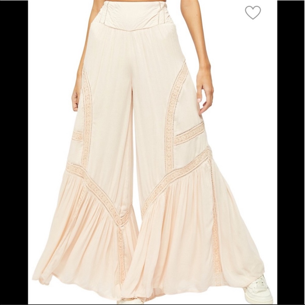 NWT Free People Lovin's Easy Lace Mix Pants - Picture 6 of 16